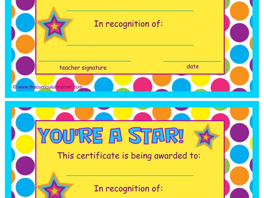 Student Certificates Printable Free
