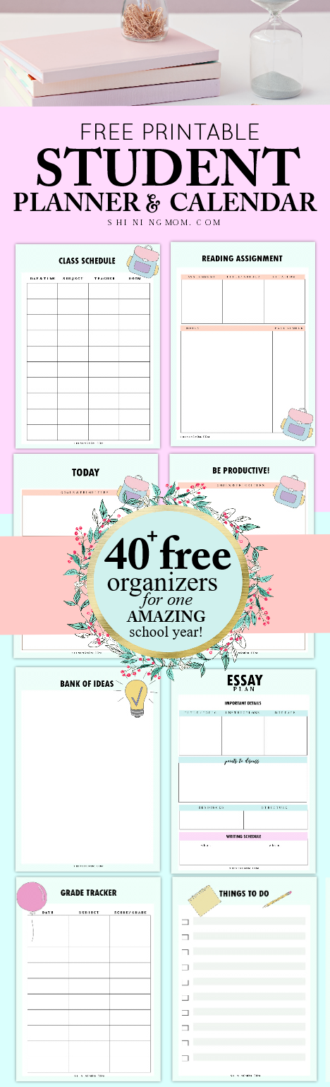 Student Planner Template Free Printable Printable Templates