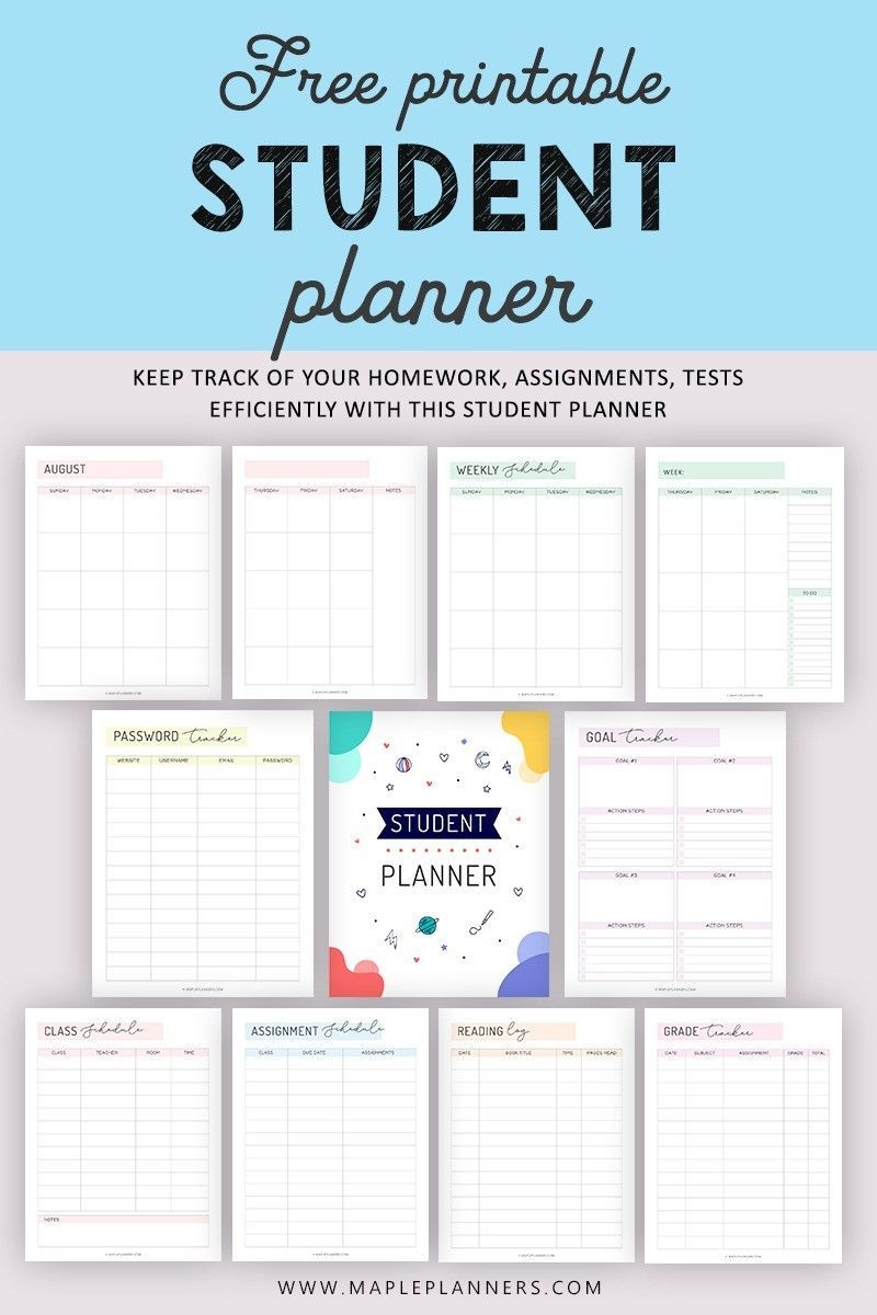 Student Weekly Planner Printable Free What You Put In Your Weekly 