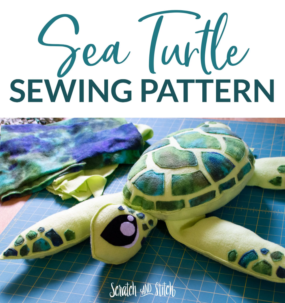 Stuffed Sea Turtle Sewing Pattern Turtle Sewing Patterns Turtle Pattern