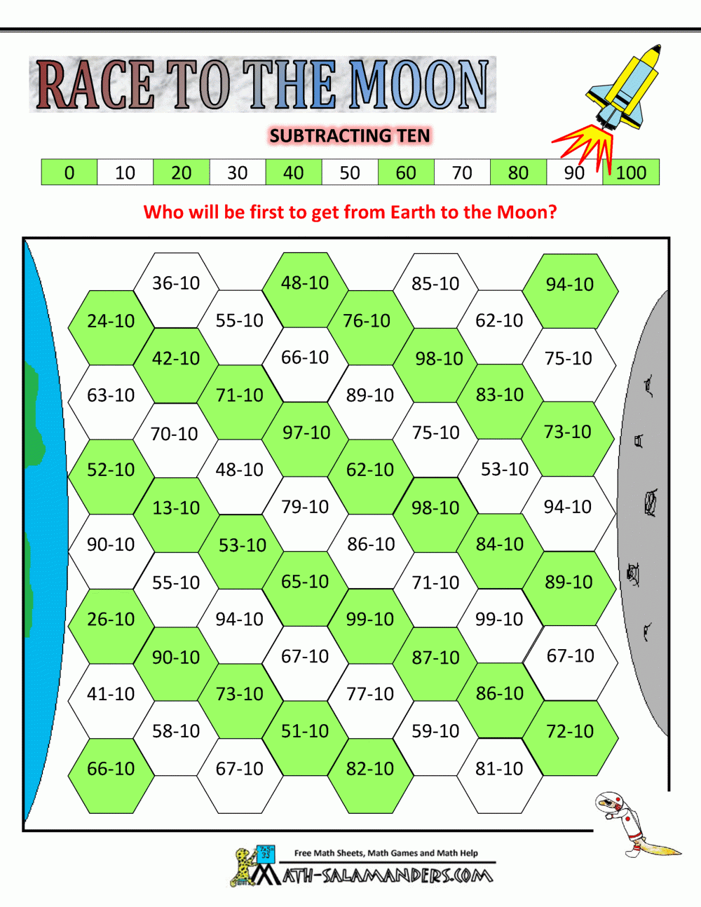 Subtraction Games 2nd Grade