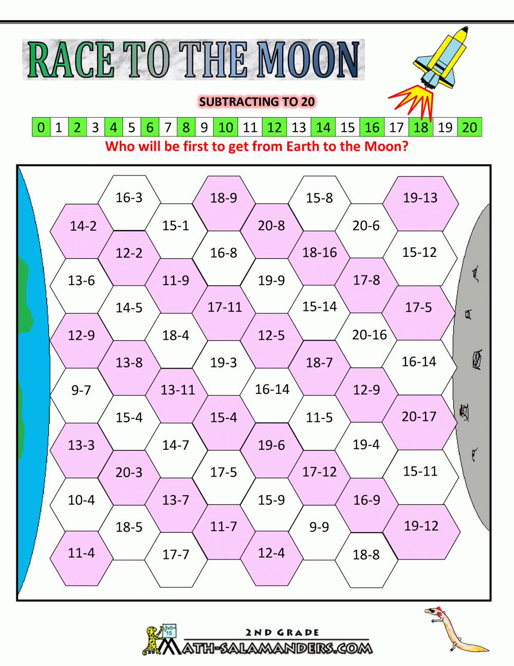 Subtraction Games 2nd Grade