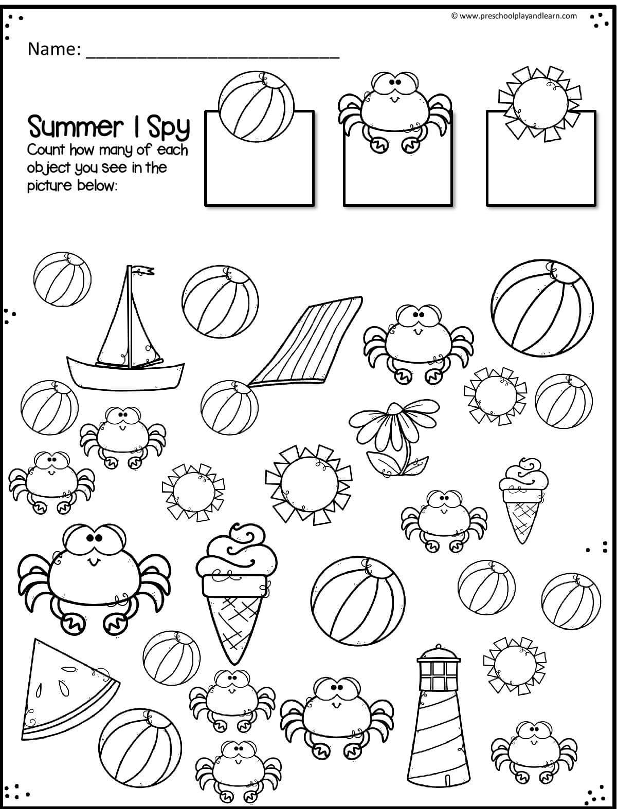 Summer Worksheet For Kids Summer Worksheet For Kids