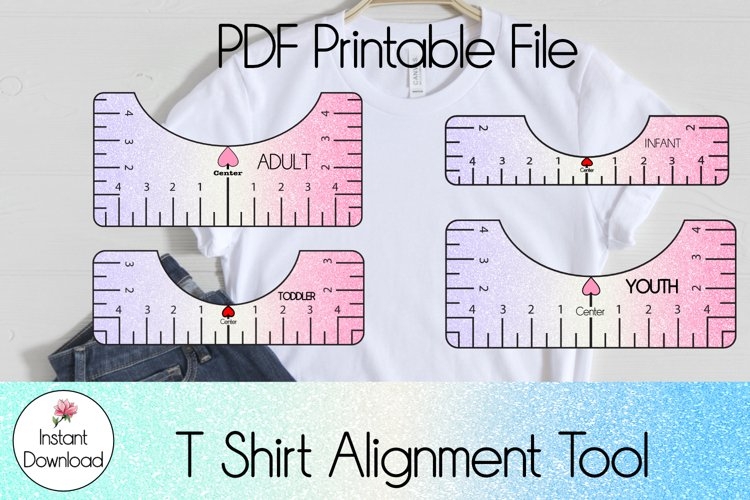 T Shirt Alignment Tool TShirt Ruler PNG PDF
