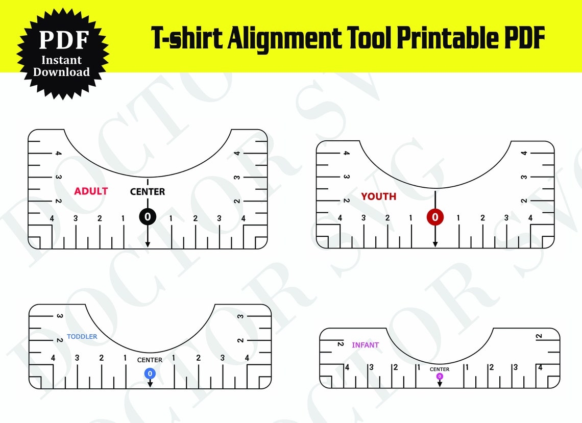 T shirt Placement Ruler T shirt Alignment Tool Centering Tool 