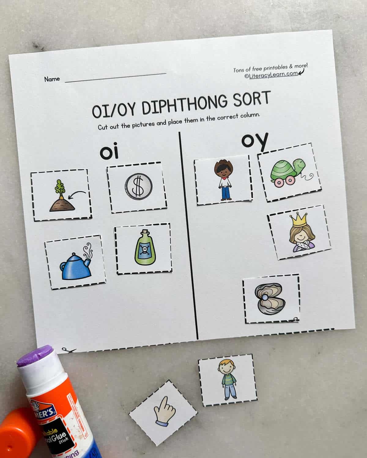 Teaching Diphthongs OI And OY With Free Printable Literacy Learn