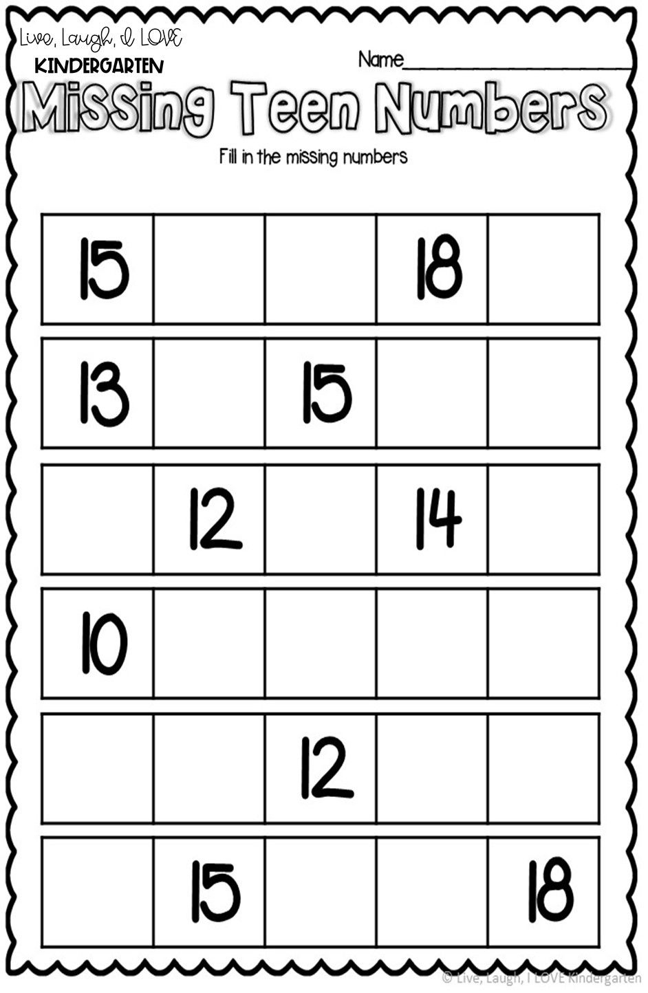 Teen Number Worksheets Writing Teen Numbers 11 To 20