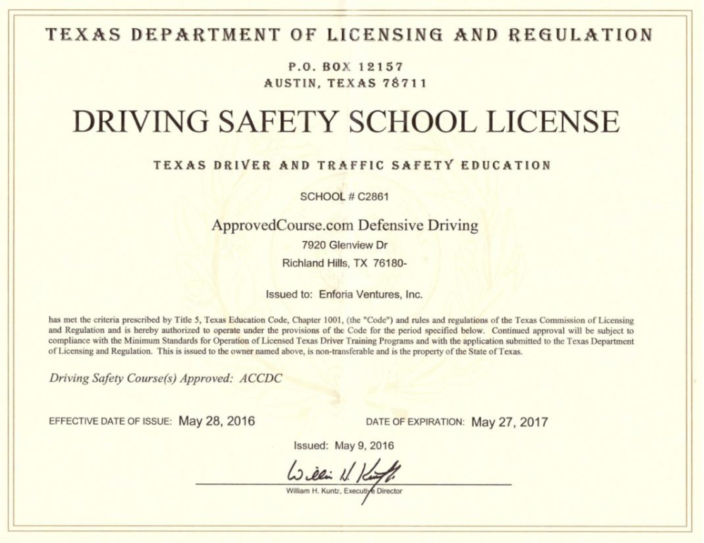 Texas Defensive Driving Course Online With Printable Certificate 