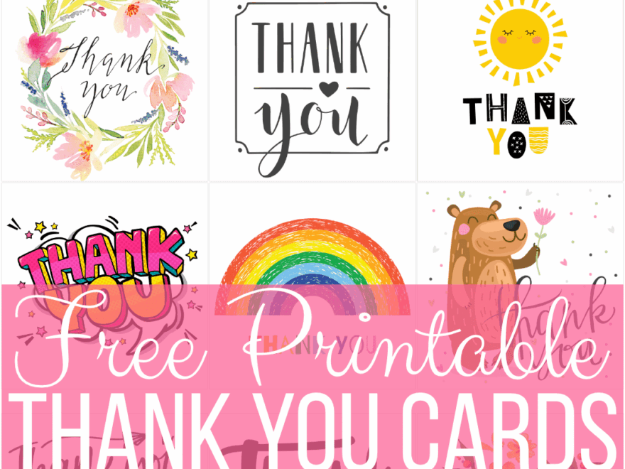 Thank You Card Template Printable Printables Template Free