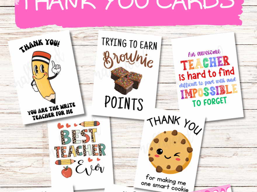THE BEST Teacher Thank You Cards 21 Free Printables Cassie