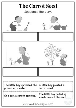 The Carrot Seed Story Activity By Happy Kids Worksheet Digital TPT