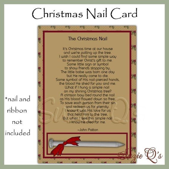 The Christmas Nail Poem Printable Printable And Enjoyable Learning