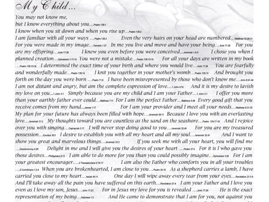 The Father 39 s Love Letter Printable Printable Word Searches