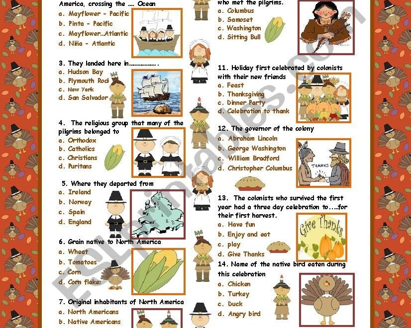 The First Thanksgiving Worksheets Lessons And Printables Printable