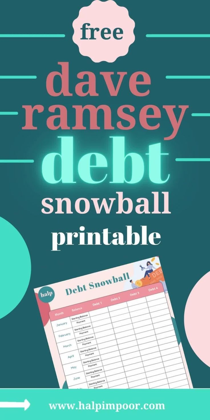 Debt Snowball Worksheet Printable Dave Ramsey Coloring Pages