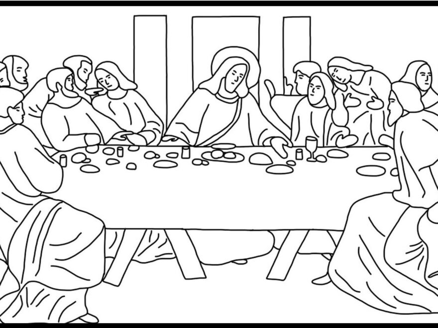 The Last Supper Coloring Page Coloring Home