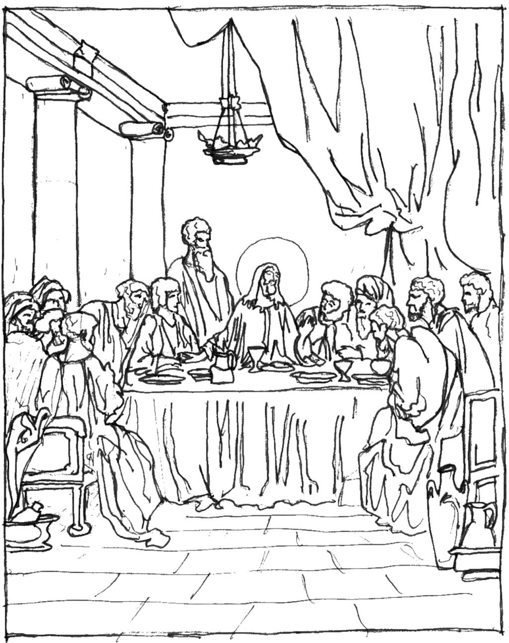 The Last Supper Coloring Pages Printable Printable Word Searches