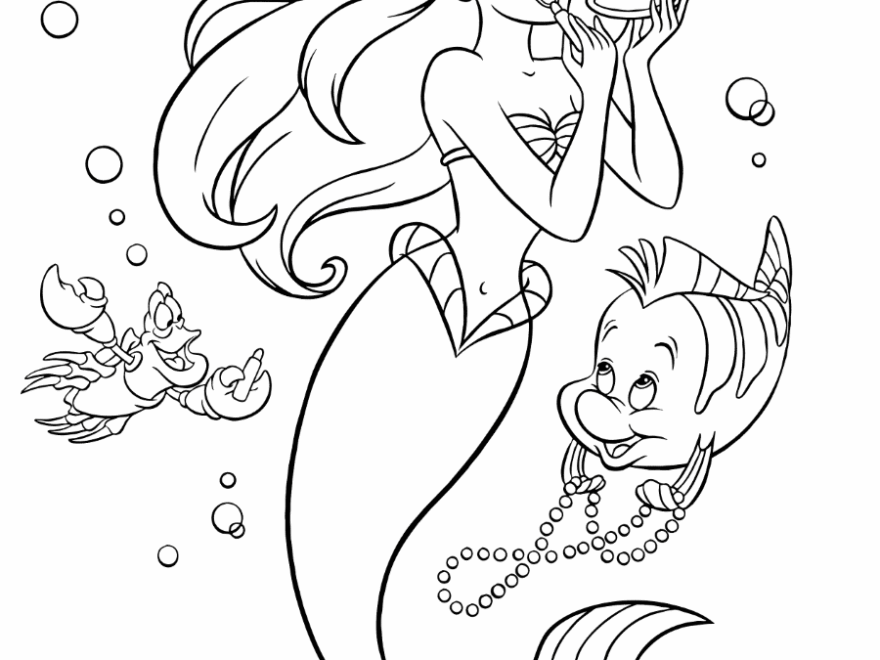 The Little Mermaid Coloring Pages Print And Color