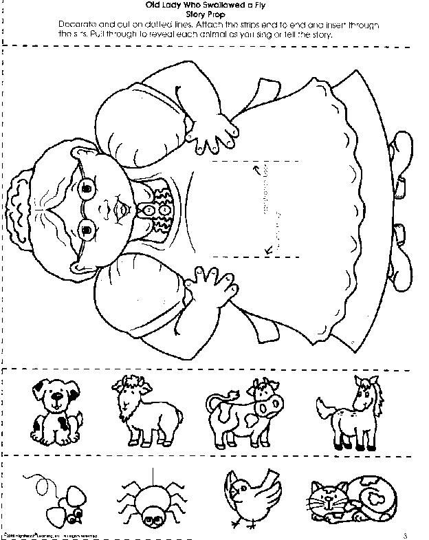 There Was An Old Lady Printable Template 