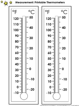 Printable Thermometer With Celsius And Fahrenheit