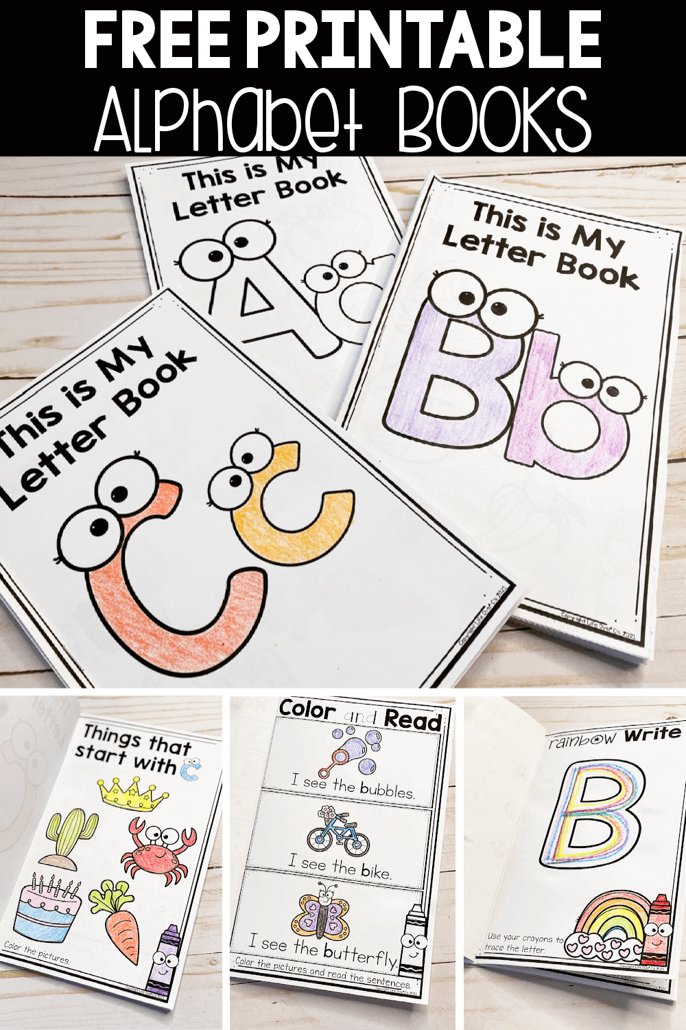 These Free Printable Alphabet Books For Preschoolers Include Alphabet 
