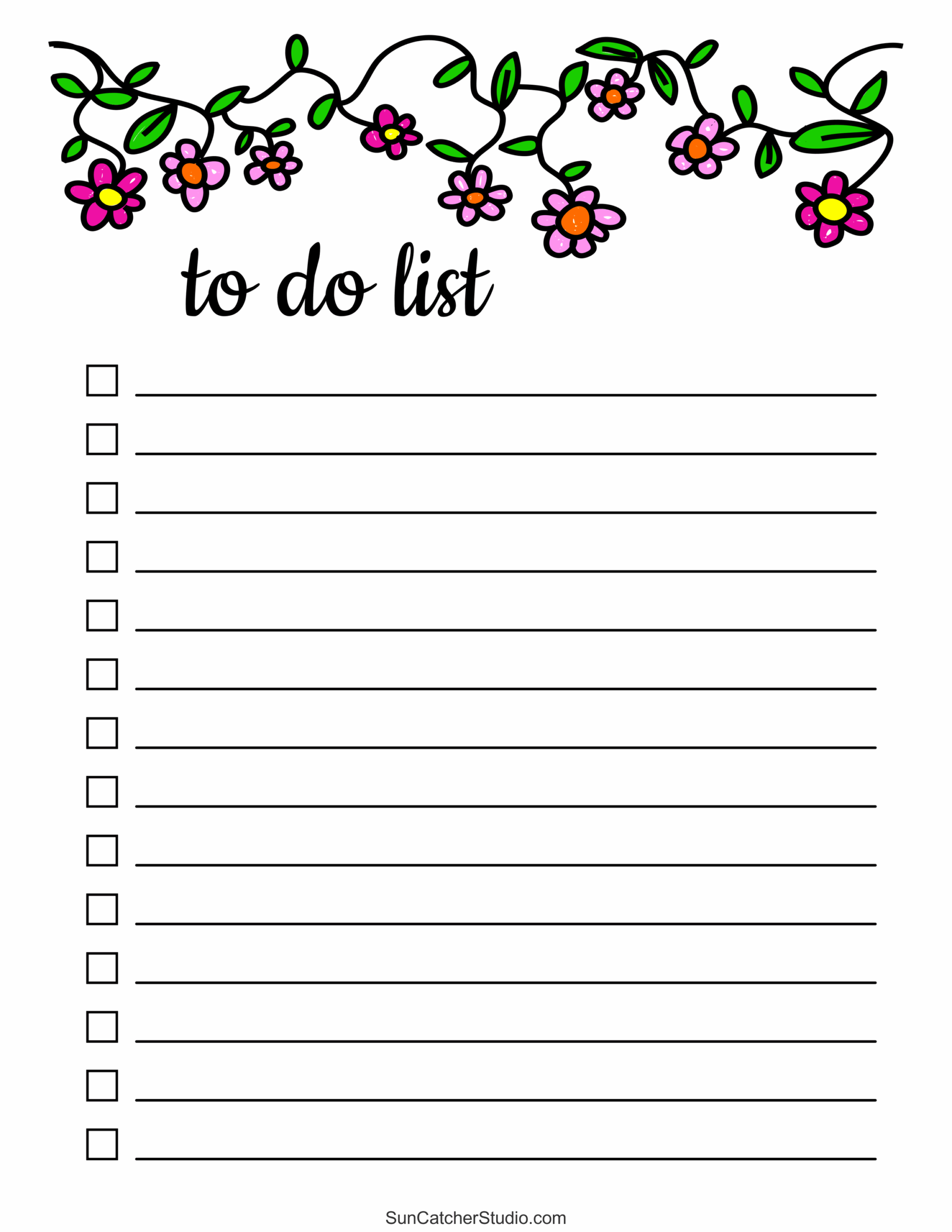 To Do List Free Printable PDF Templates Things To Do Free 