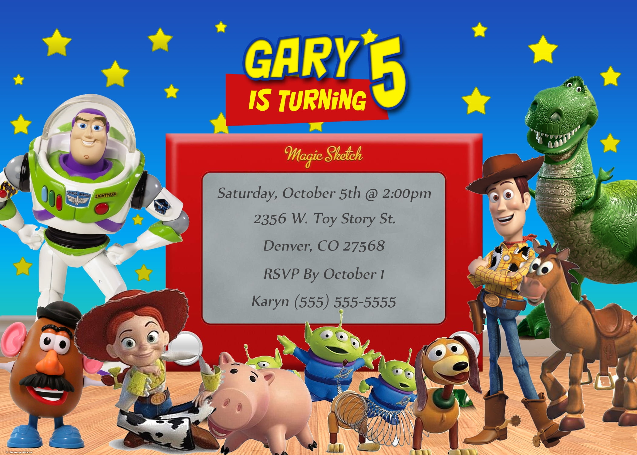 Toy Story Birthday Invitations Free Printable Free Templates Printable