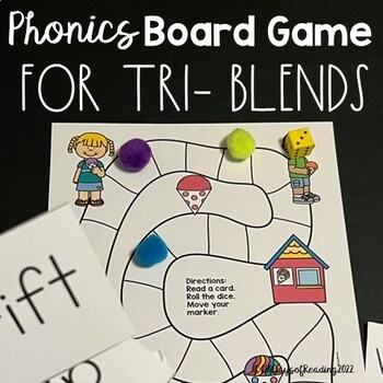 Tri Blend Board Game To Practice Three Letter Blends In Centers Or 