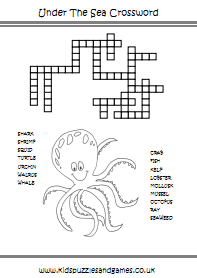 Under The Sea Crosswords Kids Puzzles And Games