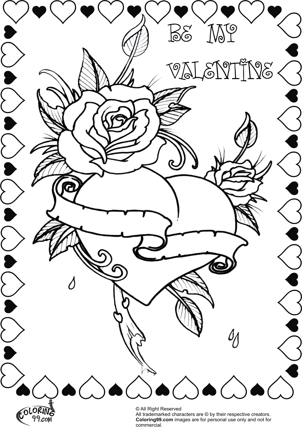 Valentines Day Coloring Pages For Adults Pdf Select From 35641 