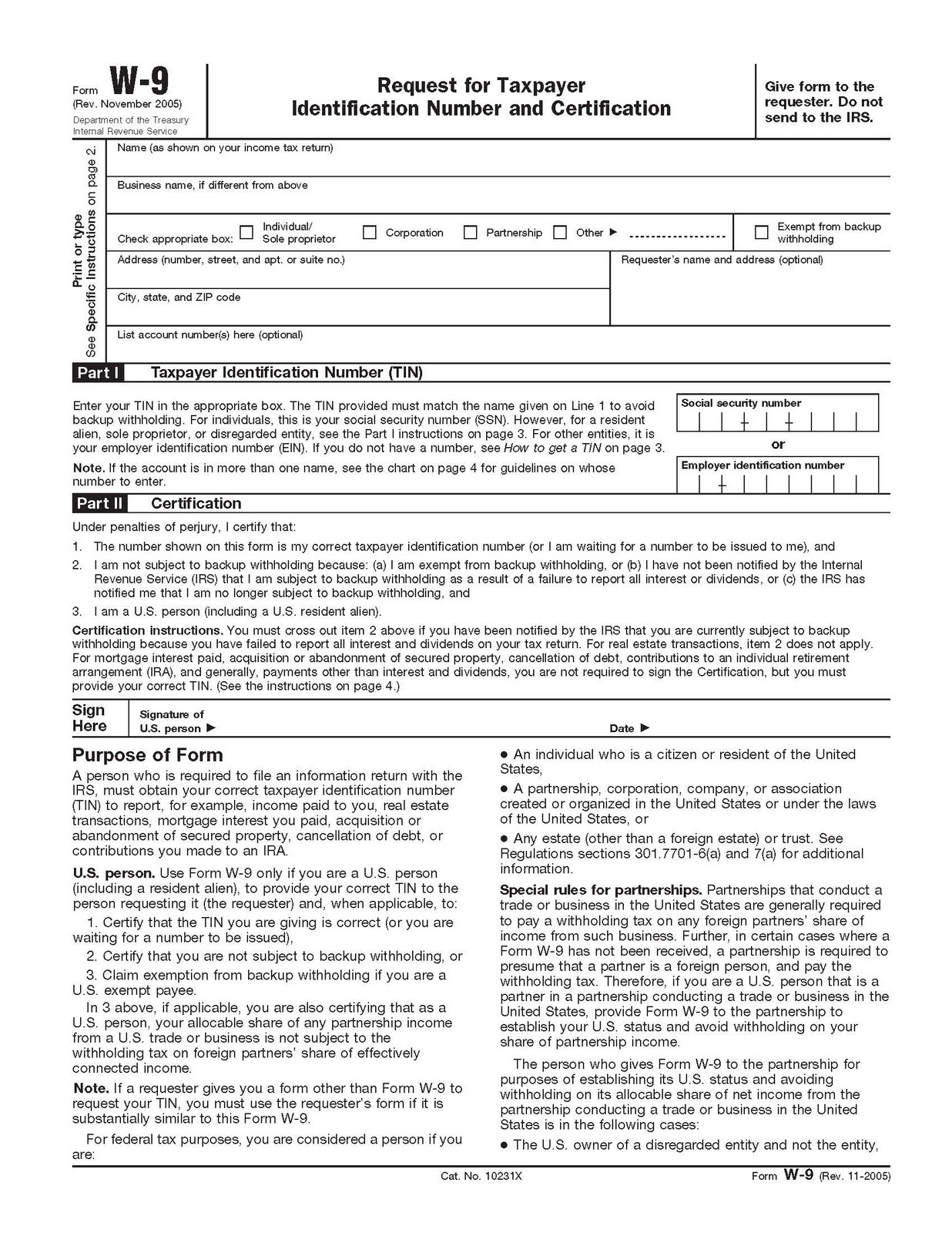 W 9 Form 2025 Free Download R Gladys Carlson