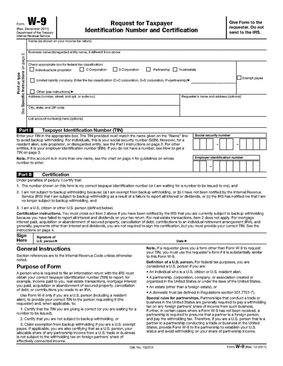 W9 Forms 2025 Stella N Chamberlain