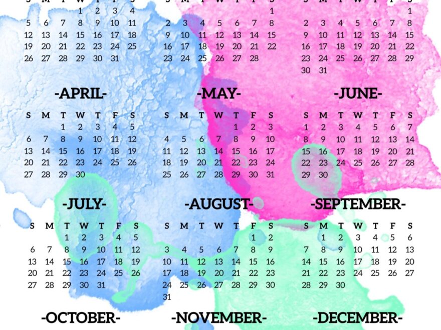 Watercolor 2025 Calendar 2025 Katti Kelcey