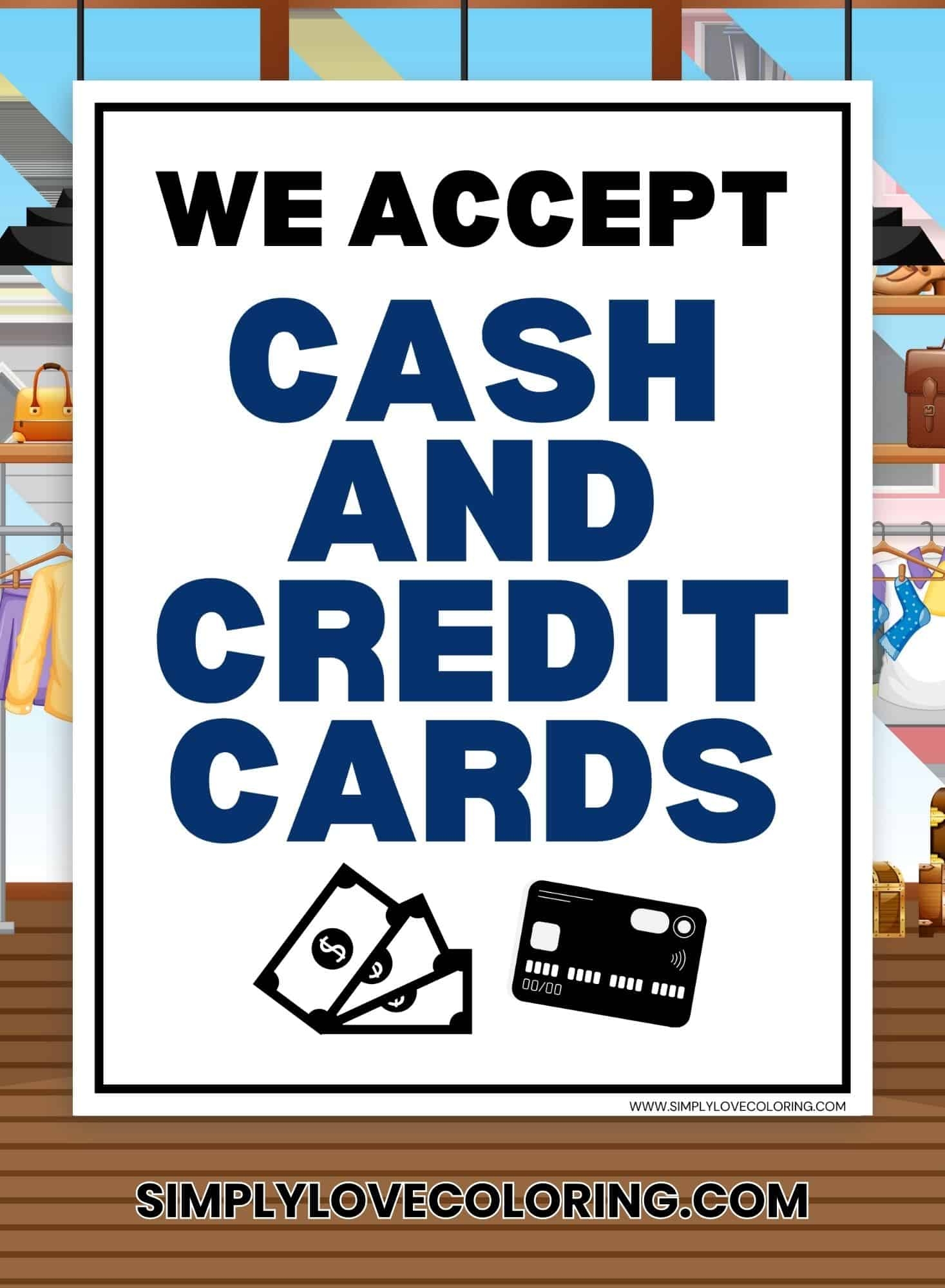 We Accept Credit Cards Printable Sign Free PDF Download Simply Love 