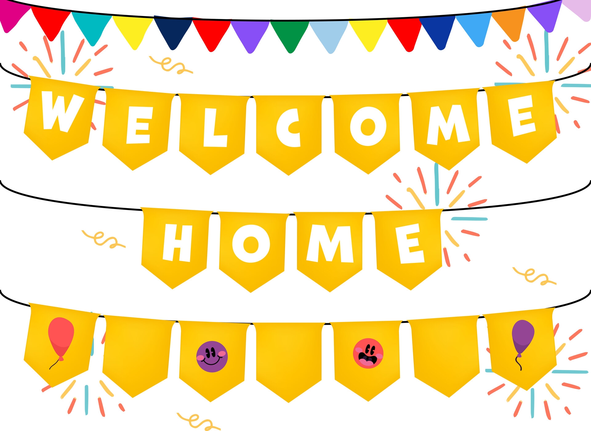 Welcome Home Banner 10 Free PDF Printables Printablee
