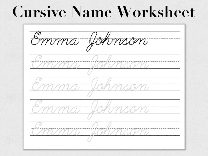 Write Your Name In Cursive Printable Dot To Dot Name Tracing Website