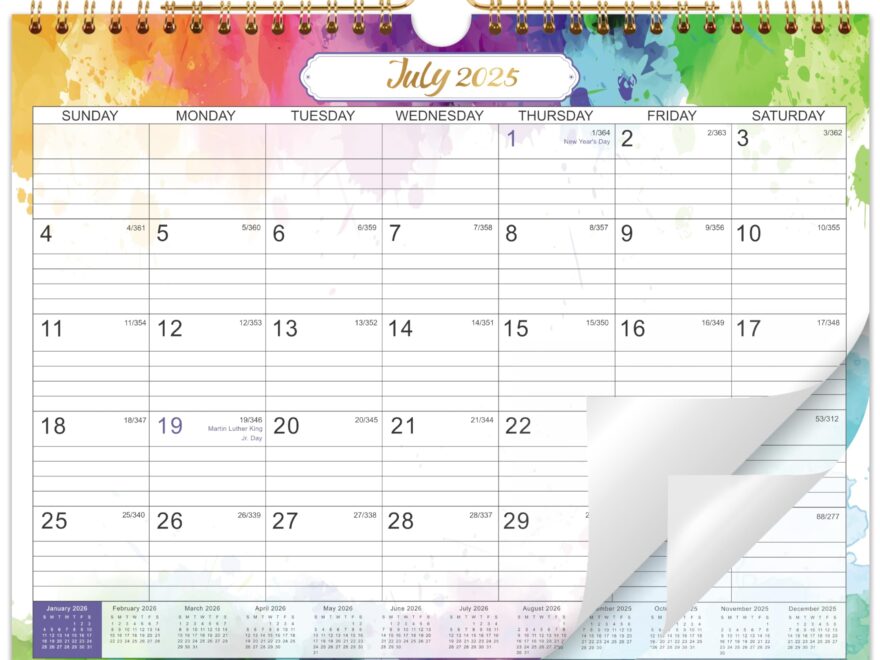 2025 2026 Calendar 2025 2026 Wall Calendar 18 Months July 2025