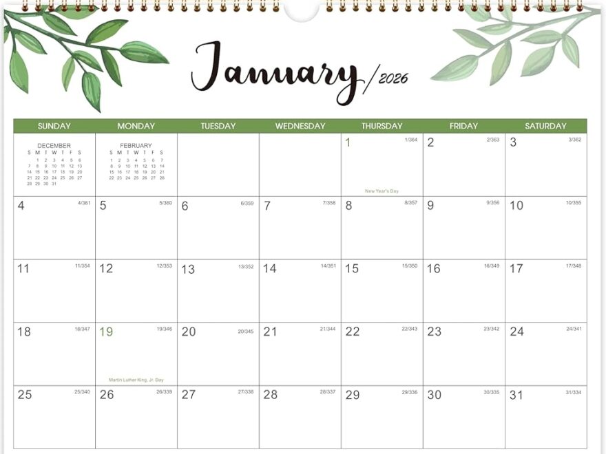2026 2027 Calendar 2 Years Wall Calendar 2026 2027 14 8 X 11 5 JAN 2026 DEC 2027 Large Blocks 2026 Wall Calendars With Julian Dates