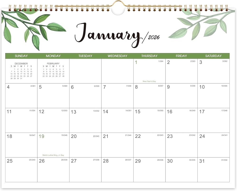 2026 2027 Calendar 2 Years Wall Calendar 2026 2027 14 8 X 11 5 JAN 2026 DEC 2027 Large Blocks 2026 Wall Calendars With Julian Dates 