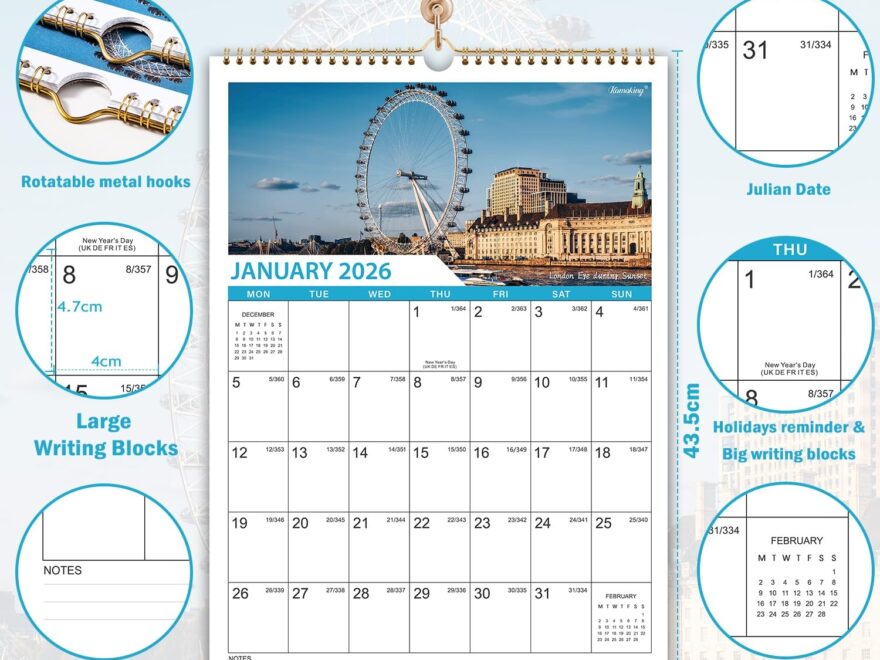 2026 Calendar Calendar 2026 From January December 2026 Wall