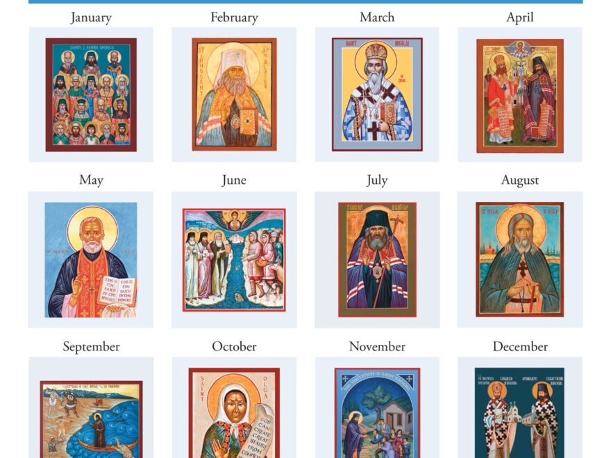 2026 Icon Calendar Saints Of North America Julian Version Old
