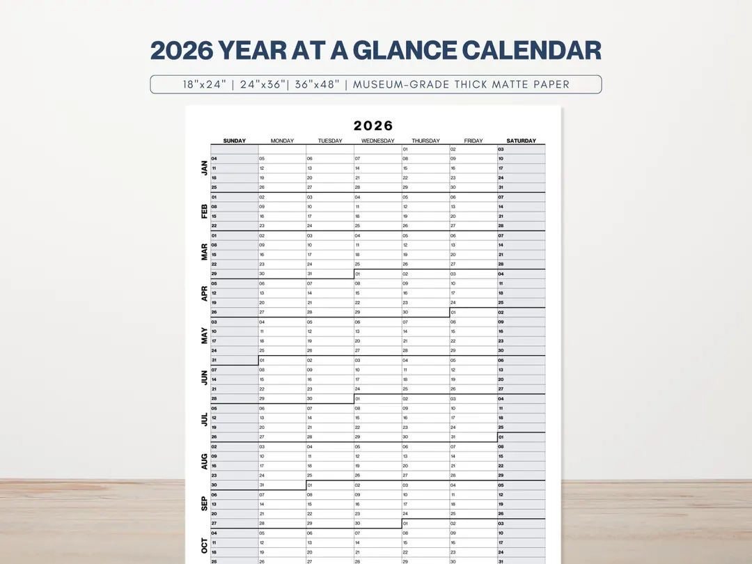 2026 Large Monthly Planner Hanging Organizer Holidays 15 4x23 