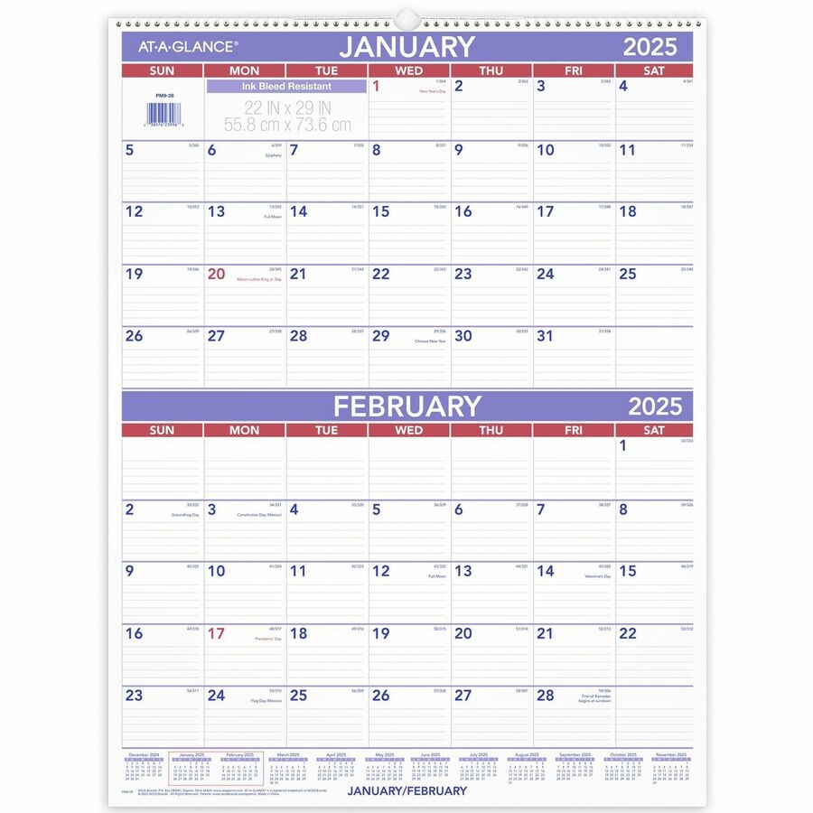 At A Glance 2 Month Wall Calendar Large Julian Dates Monthly At A Glance 2 Month Wall Calendar Large Julian Dates Monthly