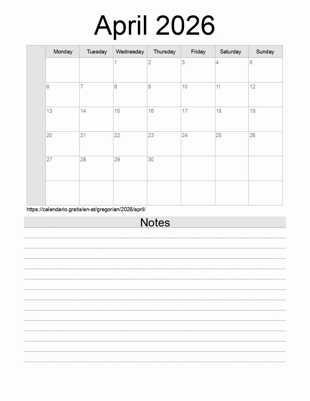 Calendar April 2026 From Austria In English Holidays And Moon Phase Calendar April 2026 From Austria In English Holidays And Moon Phase