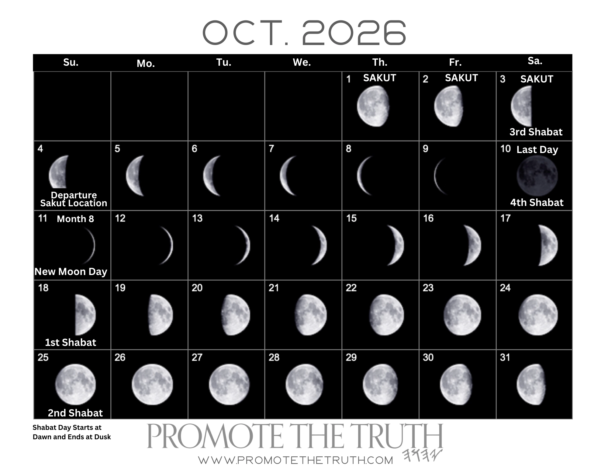 Calendar Of The Creator Promote The Truth