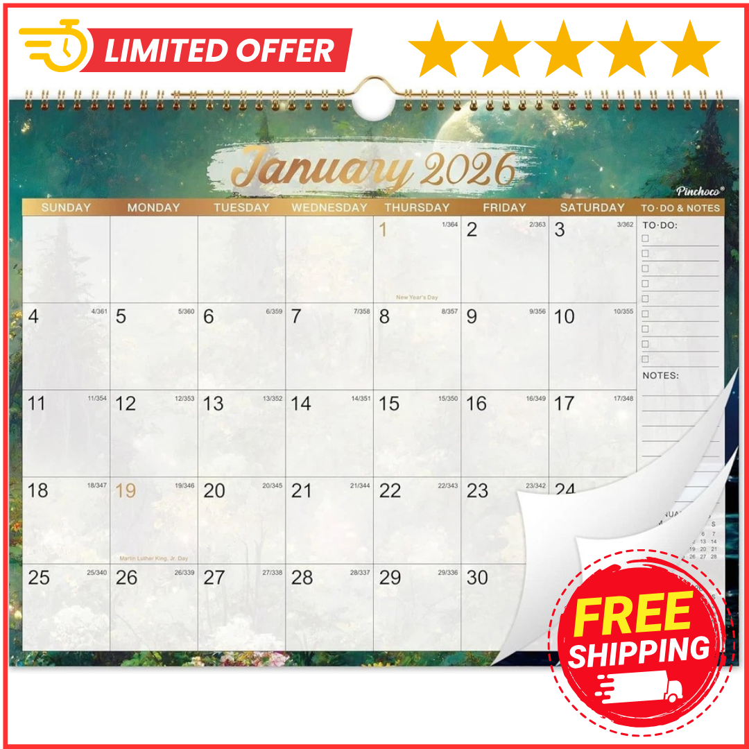 Cute Calendar 2026 Wall Calendar 2026 Calendar 12 Months Wall 