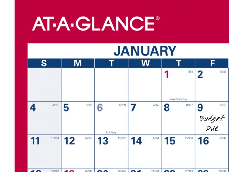 Dry Erase Calendar For Wall AT A GLANCE 2026 Vertical Horizontal