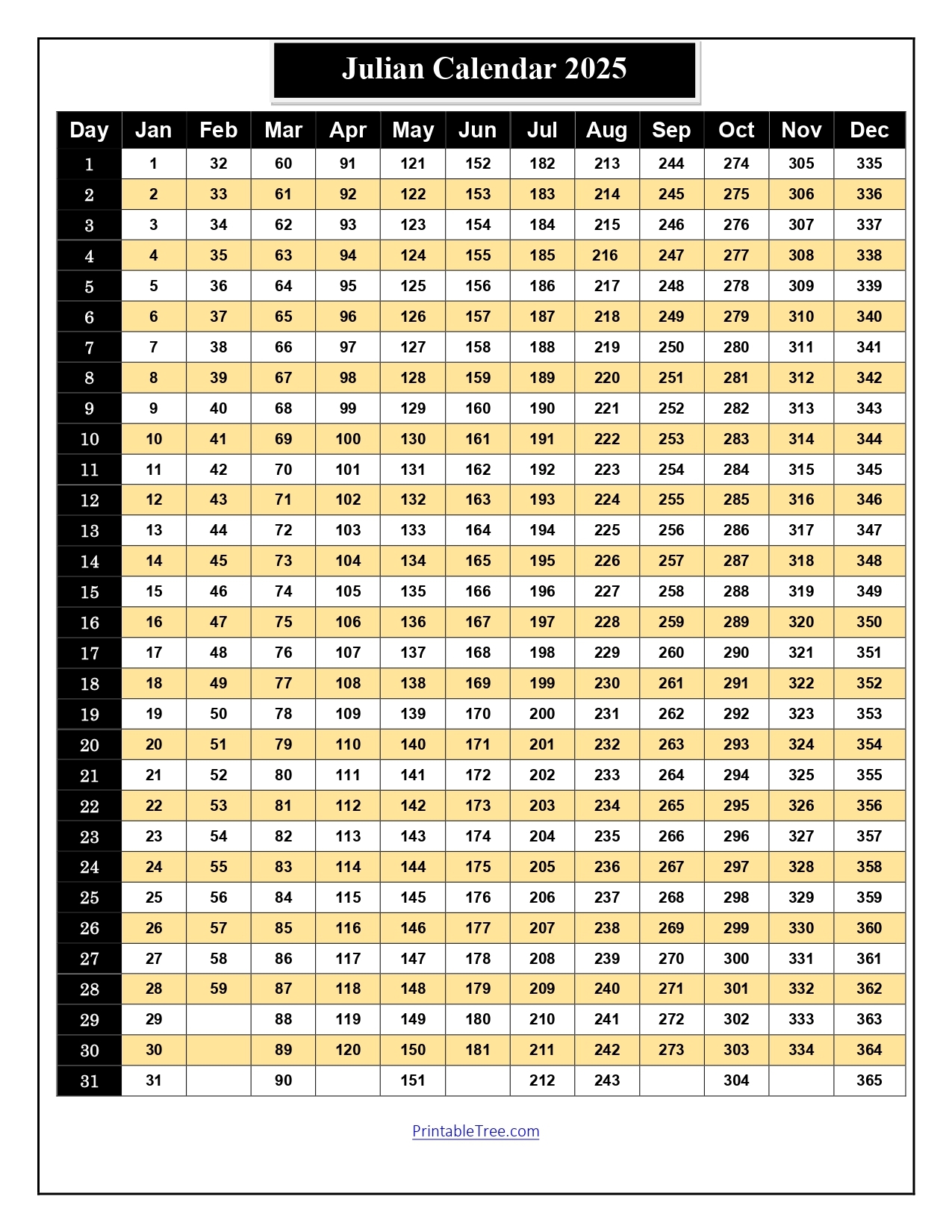 Julian Calendar For 2026
