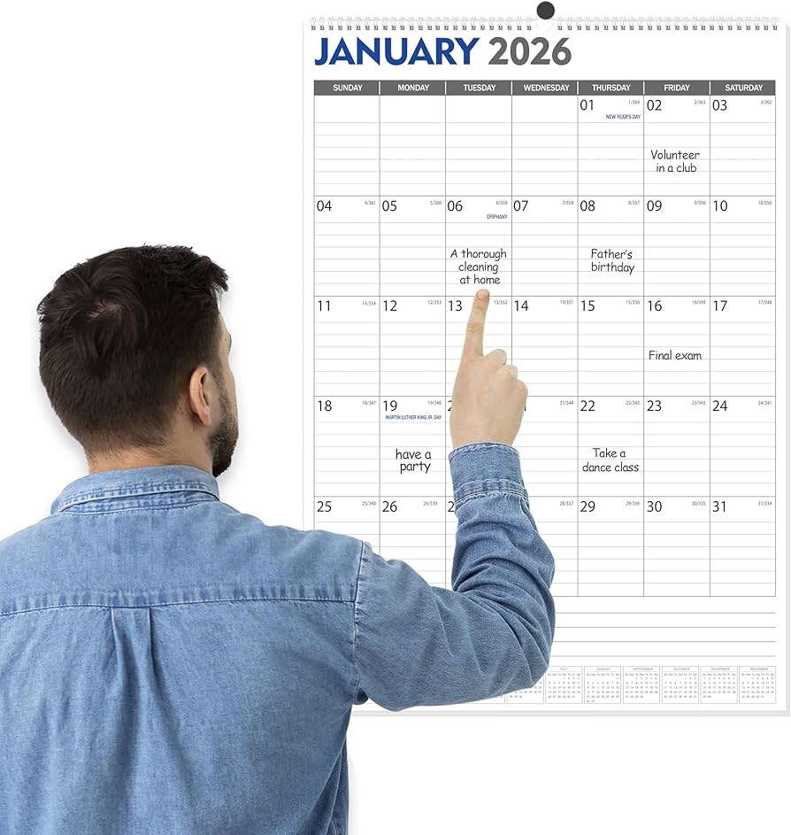 GuassLee Large Wall Calendar 2026 2027 22 x15 Vertical Wall GuassLee Large Wall Calendar 2026 2027 22 x15 Vertical Wall