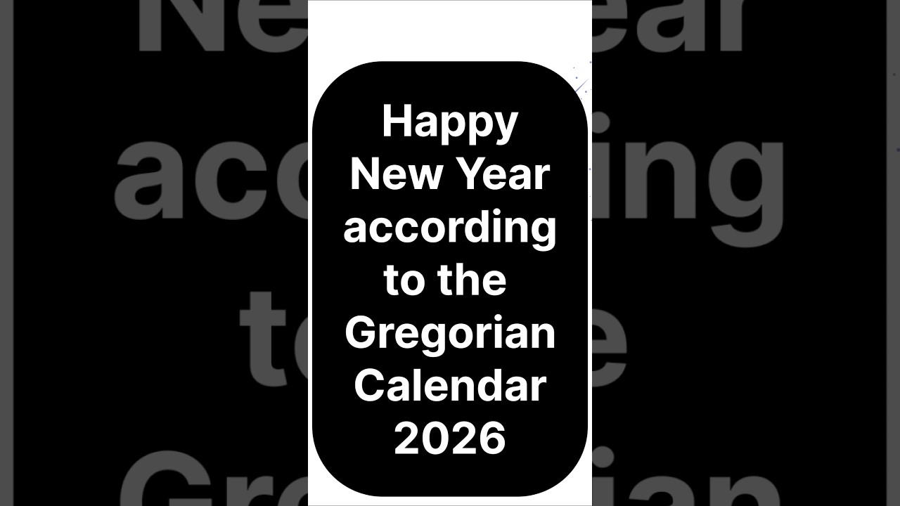 Happy New Year 2026 Gregorian Calendar Year YouTube